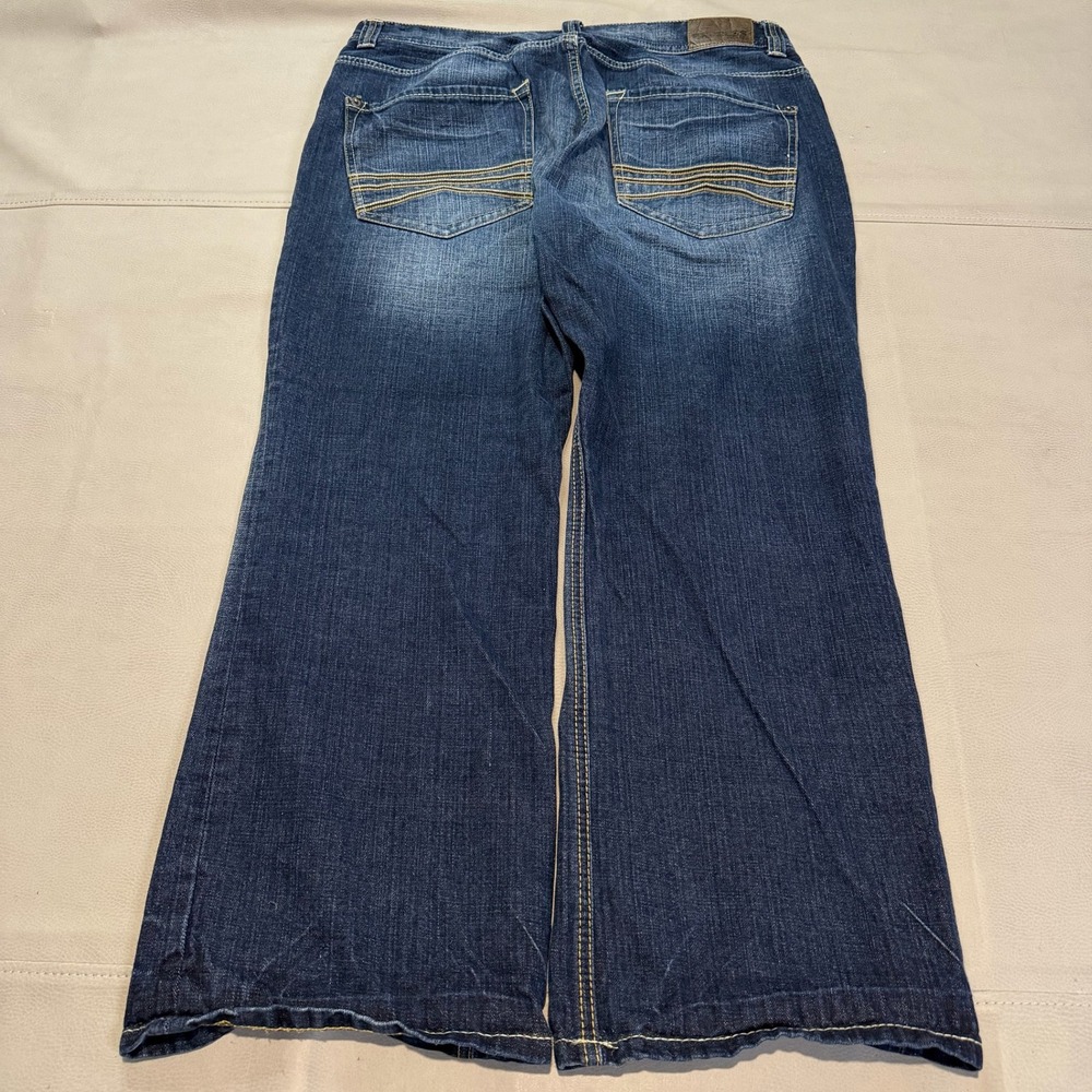 EXPRESS Y2K Men Loose Bootcut Jean Blake Style Baggy Emo Grunge Skate 36x30-5763